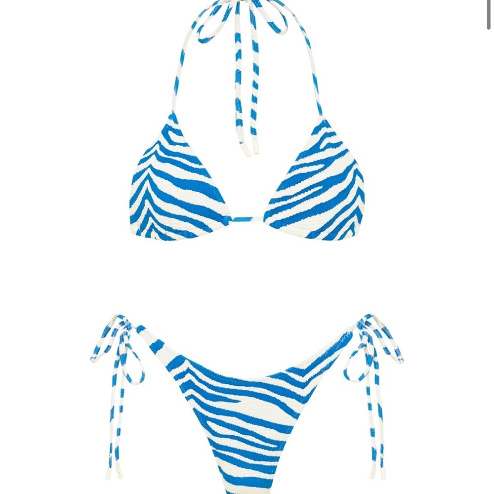 NWT Blue zebra Triangl Bikini